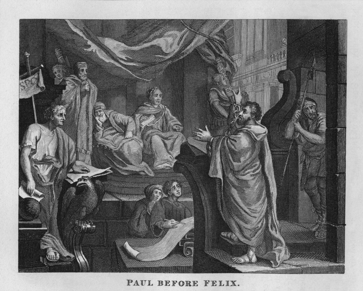 Paul vor Felix, 1807, 1827 von Thomas Cook