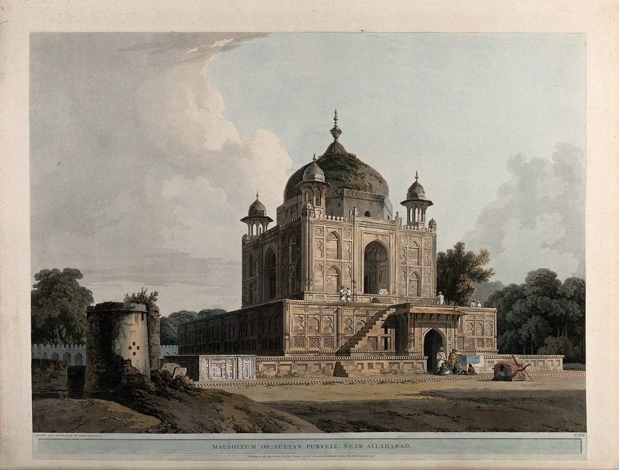 Mausoleum von Sultan Purveiz, nahe Allahabad von Thomas Daniell