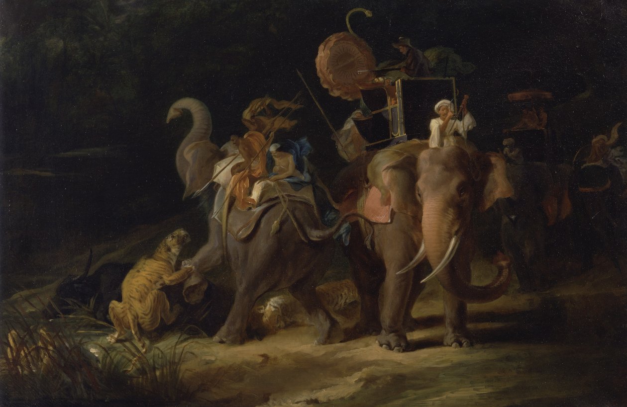 Tigerjagd in Ostindien von Thomas Daniell