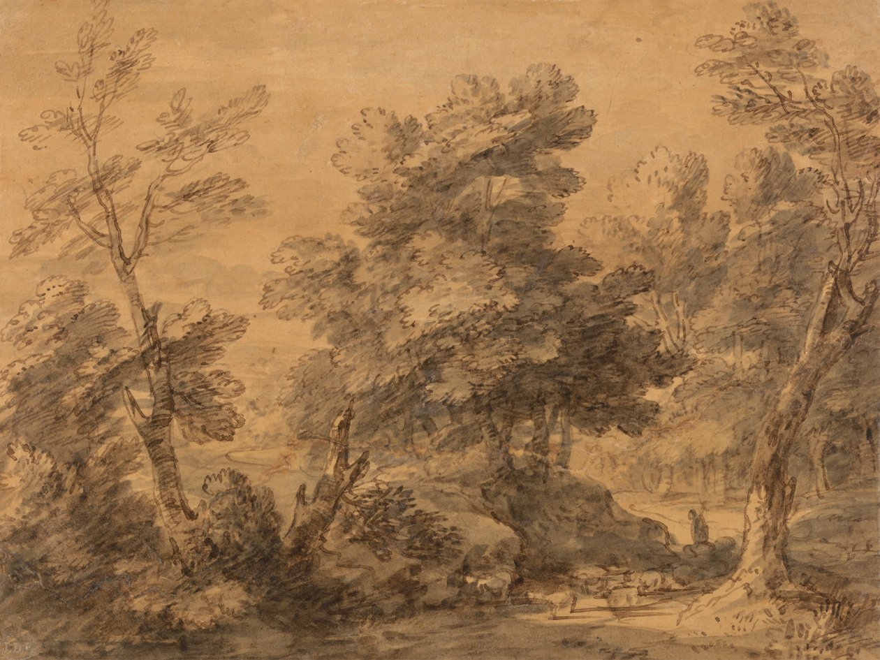 Waldlandschaft mit Schäfer und Schafen von Thomas Gainsborough