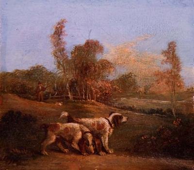 Spaniels in einer Landschaft mit Hüter von Thomas Hand