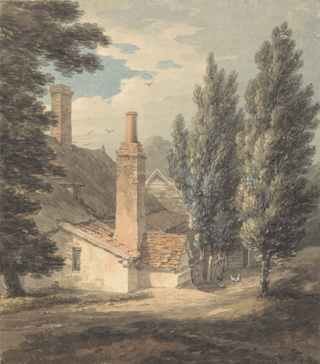Die Rückseite eines Bauernhauses von Thomas Hearne