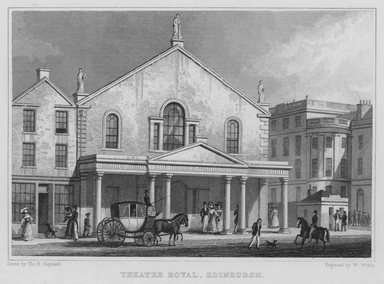 Theater Royal, Edinburgh (Gravur) von Thomas Hosmer Shepherd