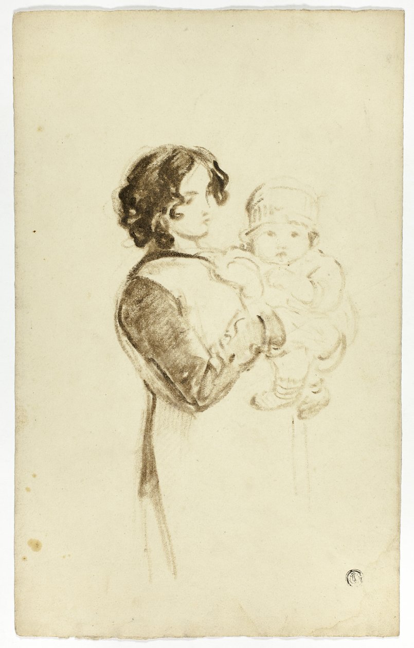 Junge Frau mit Baby von Thomas Jones Barker