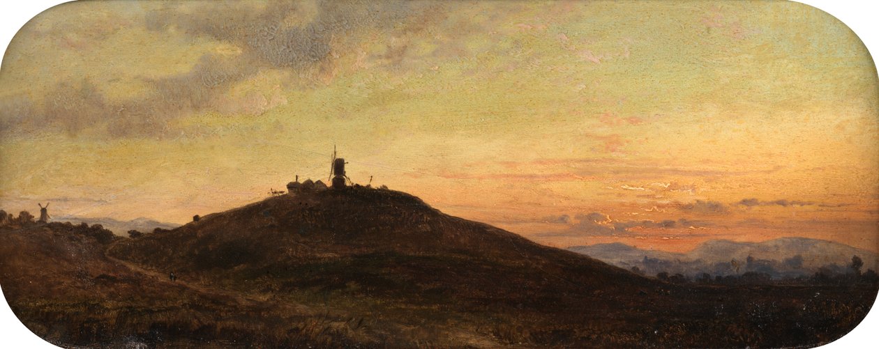 Windmühle bei Sonnenuntergang von Thomas Jr. Whittle