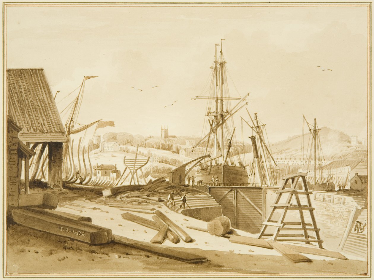 Western Wapping Dock von Thomas Leeson the Elder Rowbotham