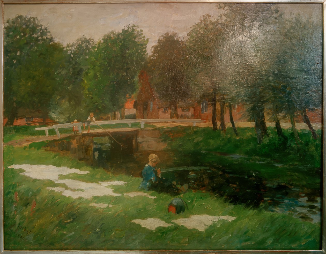 Wäschebleiche am Kanal von Thomas Ludwig Herbst