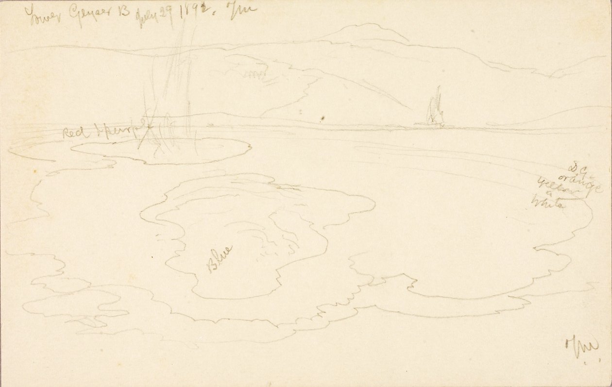 Unteres Geysirbecken von Thomas Moran