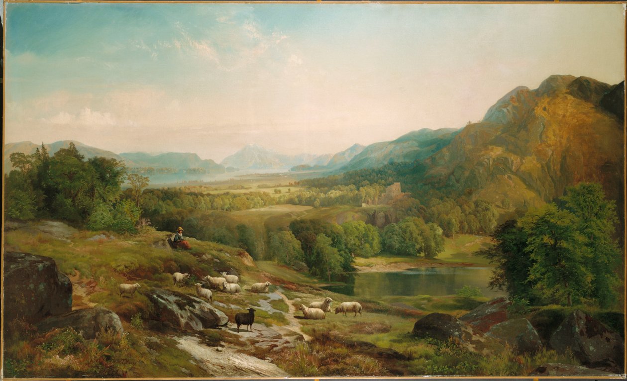 Die Herde hüten von Thomas Moran