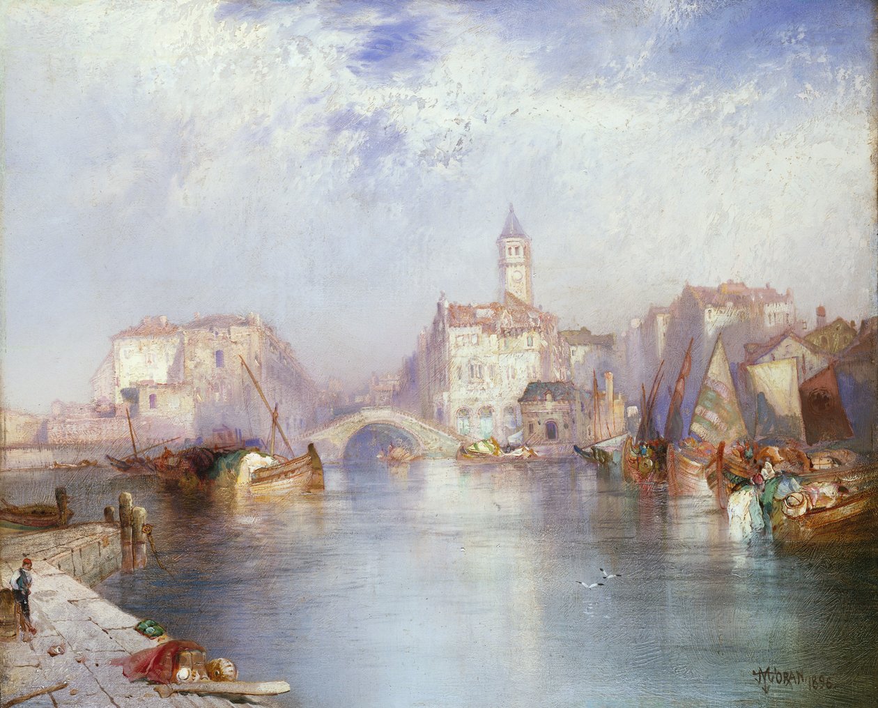 Venezianischer Kanal, 1896 von Thomas Moran
