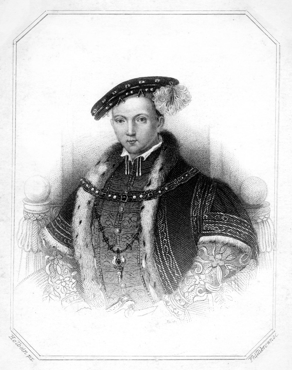 Edward VI., König von England, 19. Jahrhundert von Thomas Phillibrown