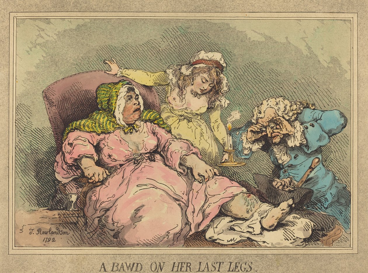 Eine Kupplerin auf ihren letzten Beinen von Thomas Rowlandson