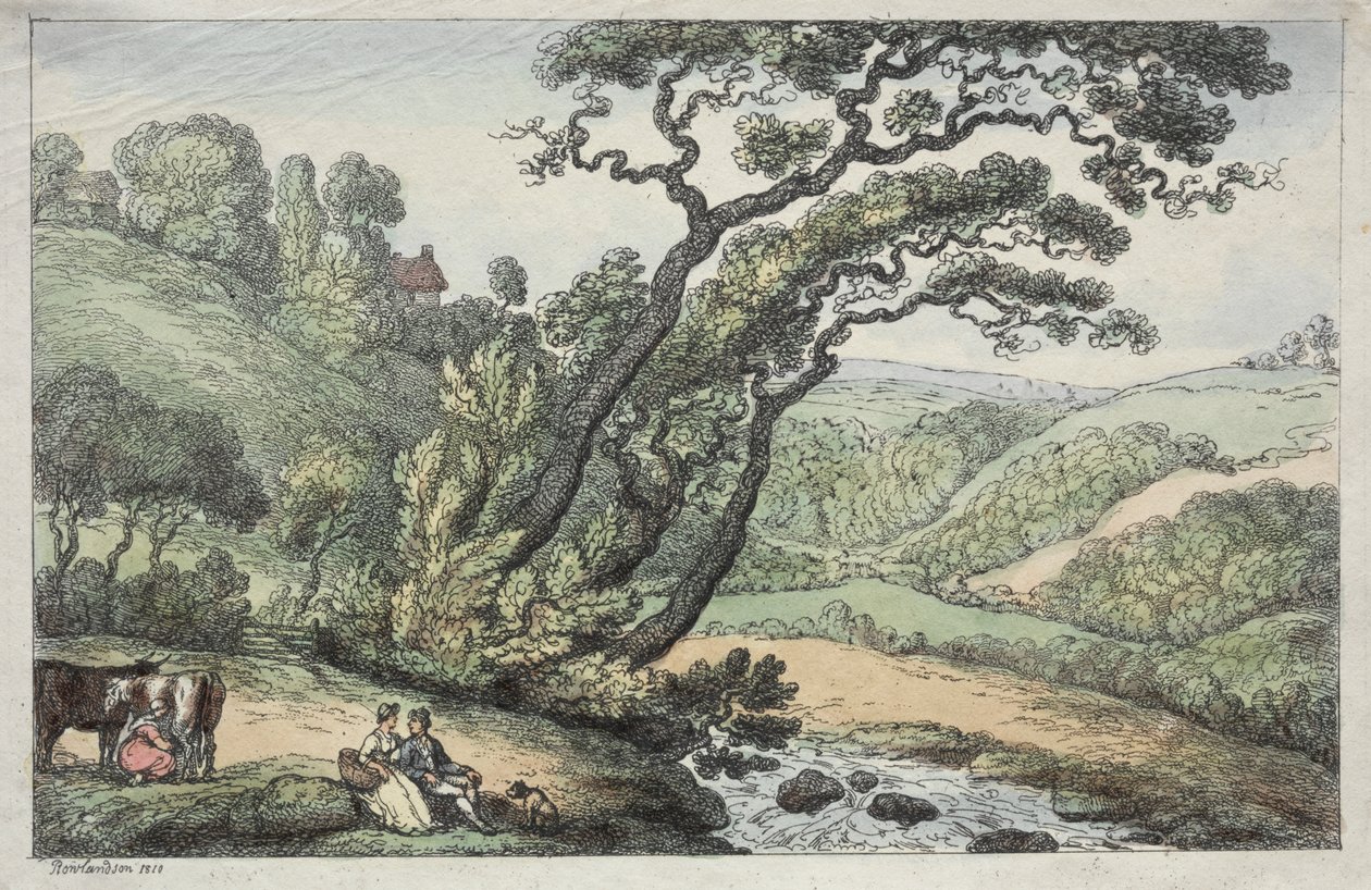 Eine Aussicht in Cornwall von Thomas Rowlandson