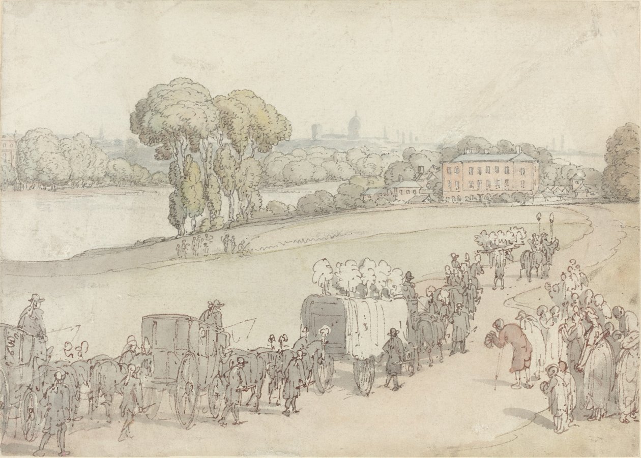 Ein Trauerzug von Thomas Rowlandson