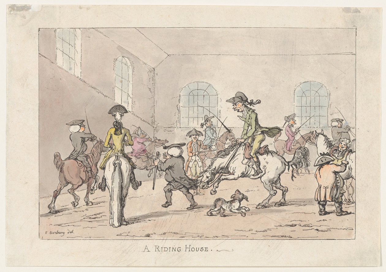 Ein Reithaus, 1799 von Thomas Rowlandson