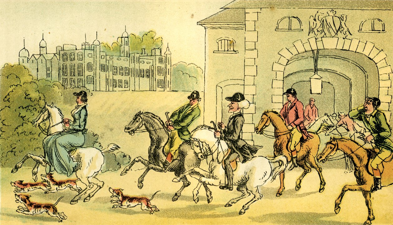 Eine edle Jagdgesellschaft von Thomas Rowlandson