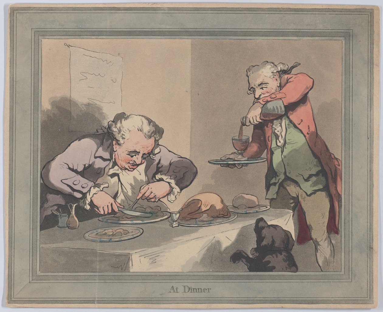 Beim Abendessen von Thomas Rowlandson
