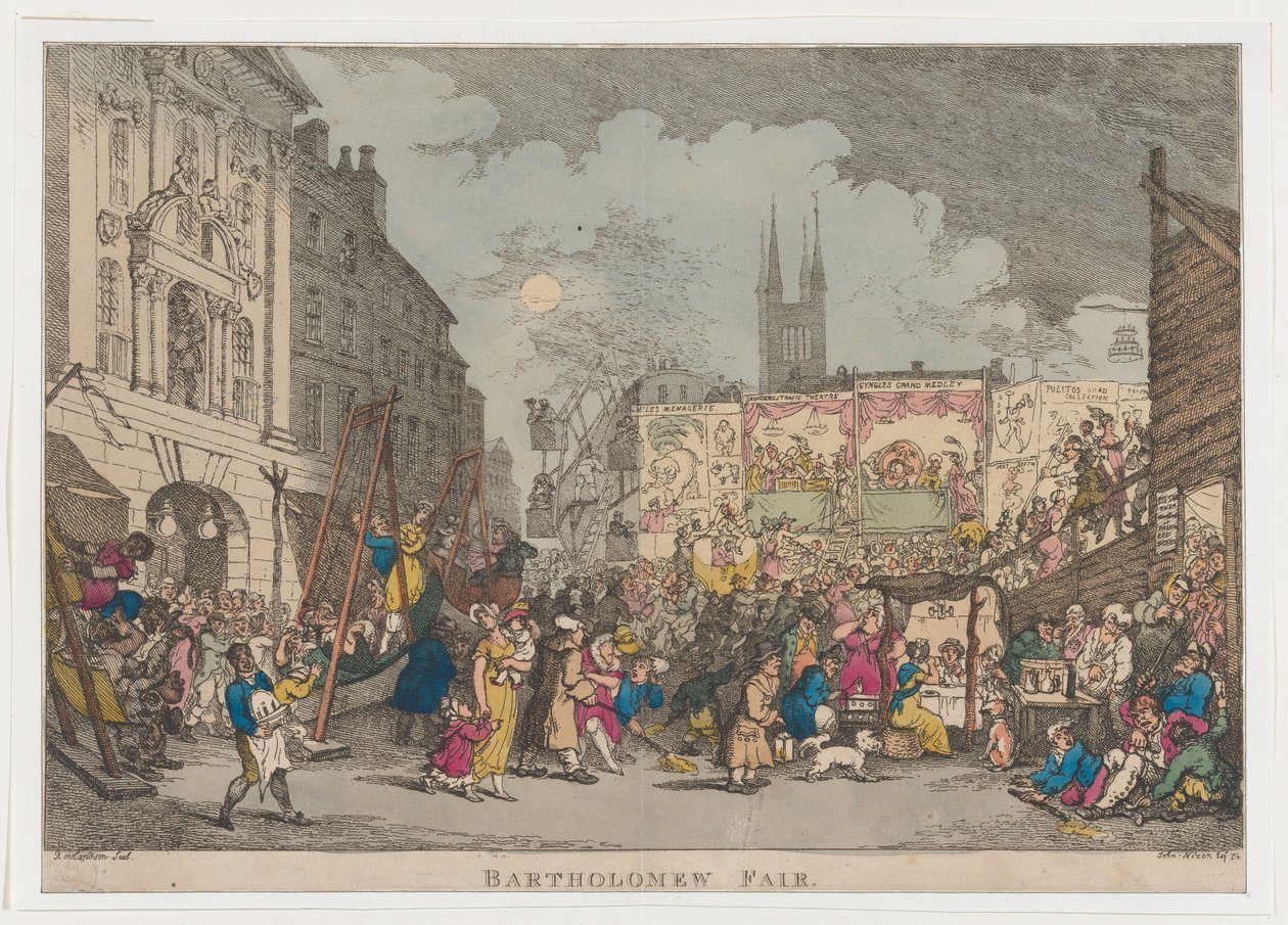 Bartholomew-Messe, 1807 von Thomas Rowlandson