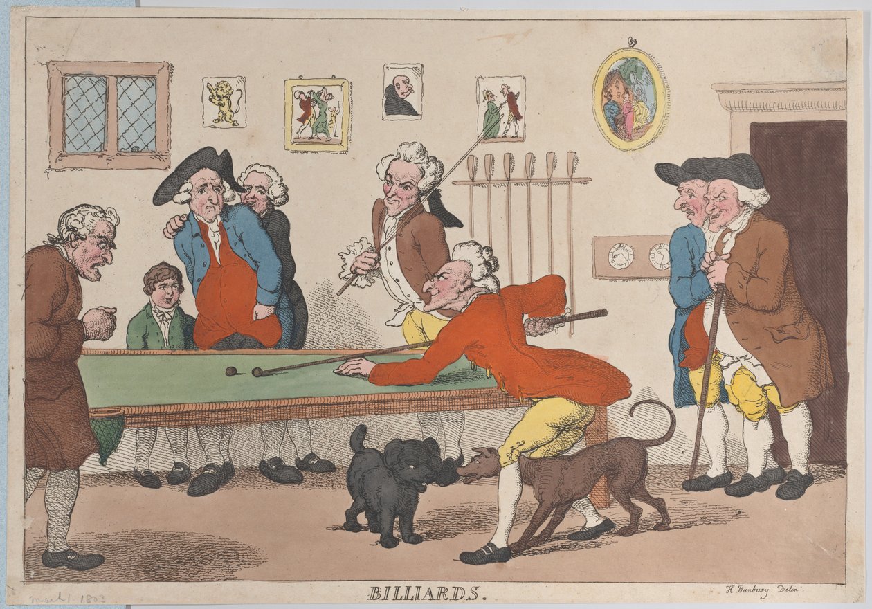 Billard, 1. März 1803 von Thomas Rowlandson