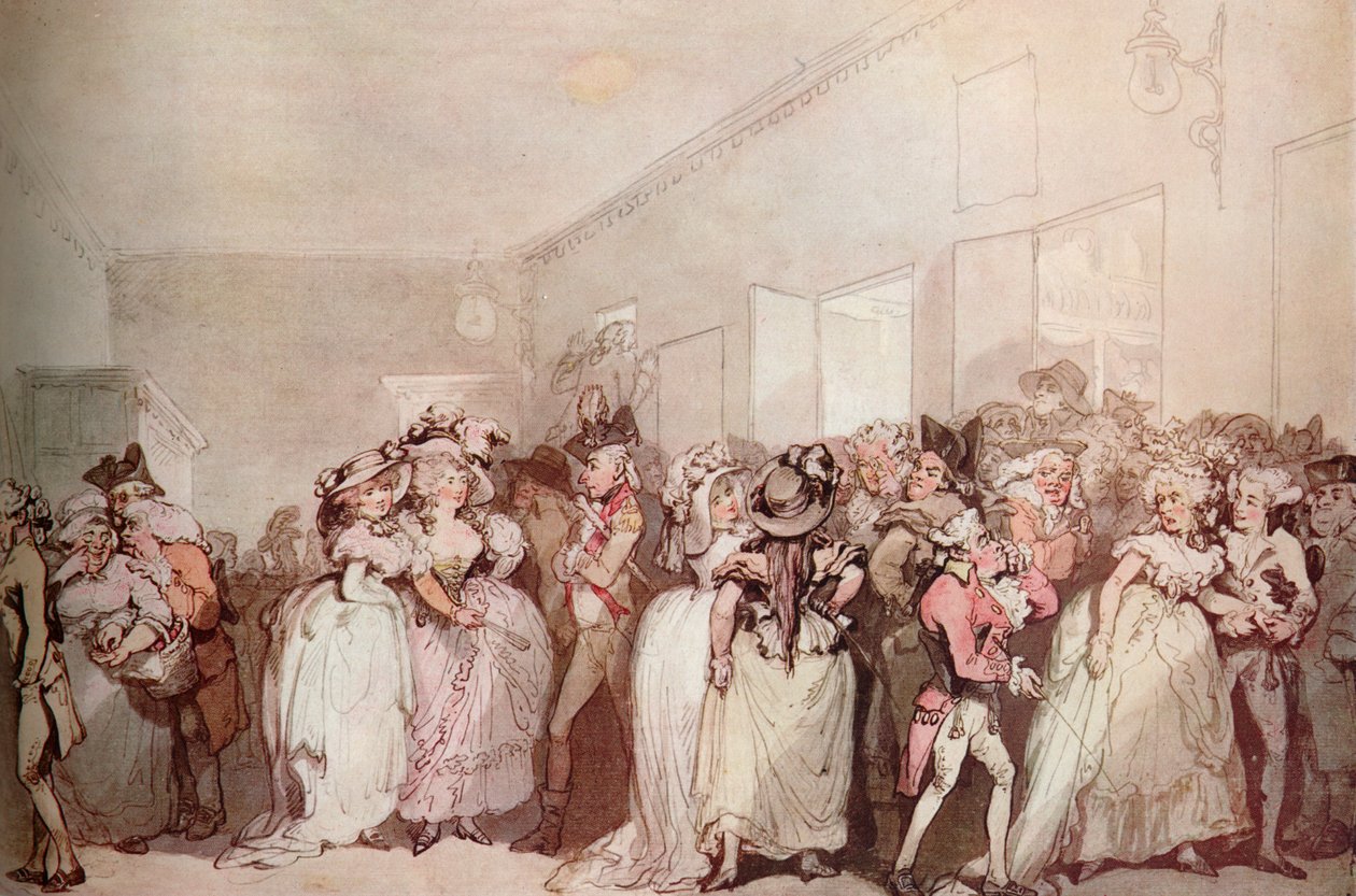 Box Lobby Loungers von 1785 von Thomas Rowlandson