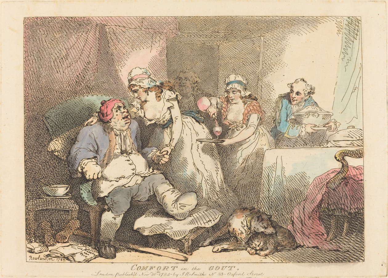 Trost bei der Gicht von Thomas Rowlandson