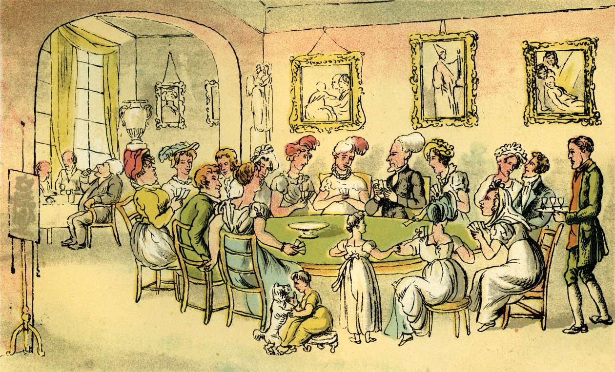 Dr. Syntax bei einer Kartenparty von Thomas Rowlandson