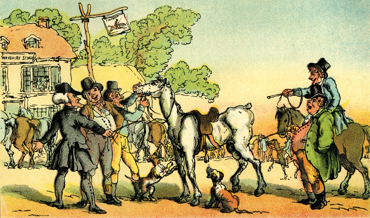 Dr. Syntax verkauft Grizzle von Thomas Rowlandson