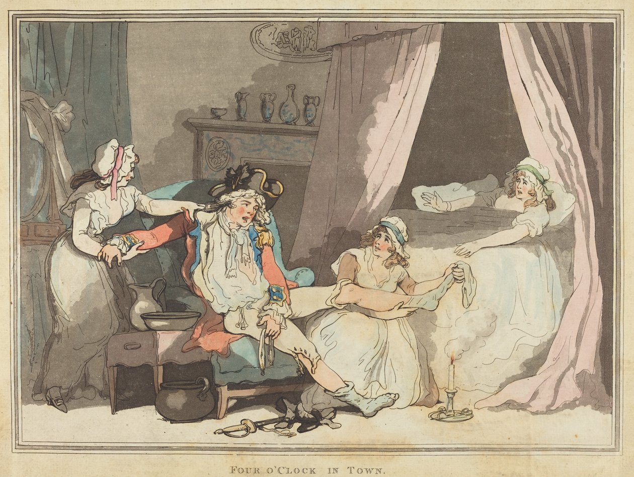 Vier Uhr in der Stadt von Thomas Rowlandson