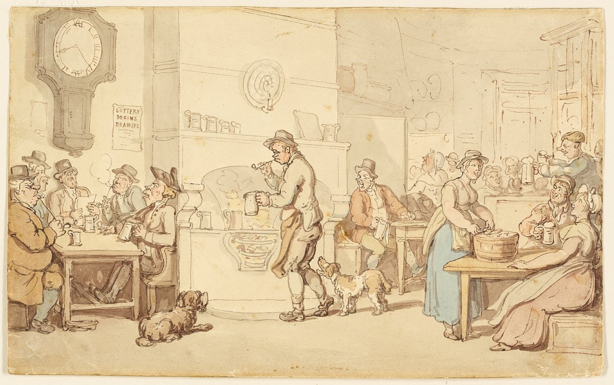 Innenraum eines Gasthauses von Thomas Rowlandson