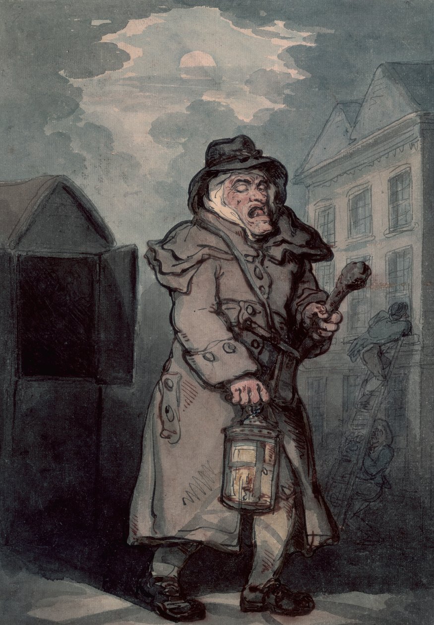 Nachtwächter, spätes 18. Jahrhundert von Thomas Rowlandson