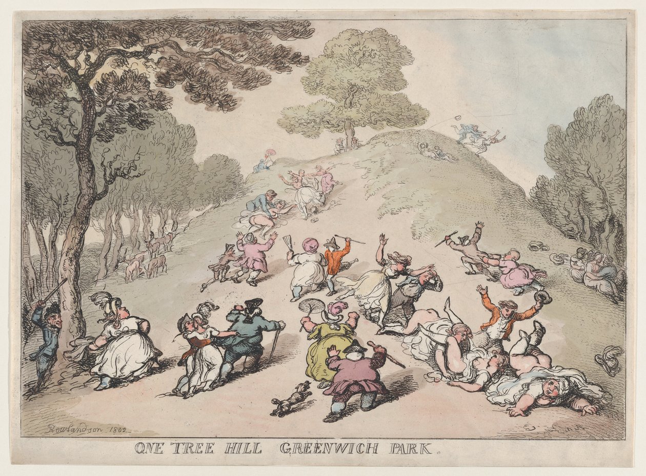 One Tree Hill, Greenwich Park, 1802 von Thomas Rowlandson