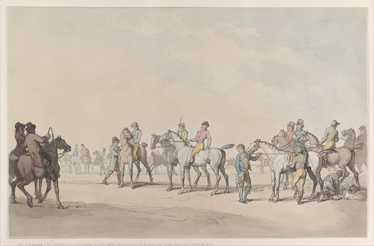 Vorbereitung auf das Rennen von Thomas Rowlandson