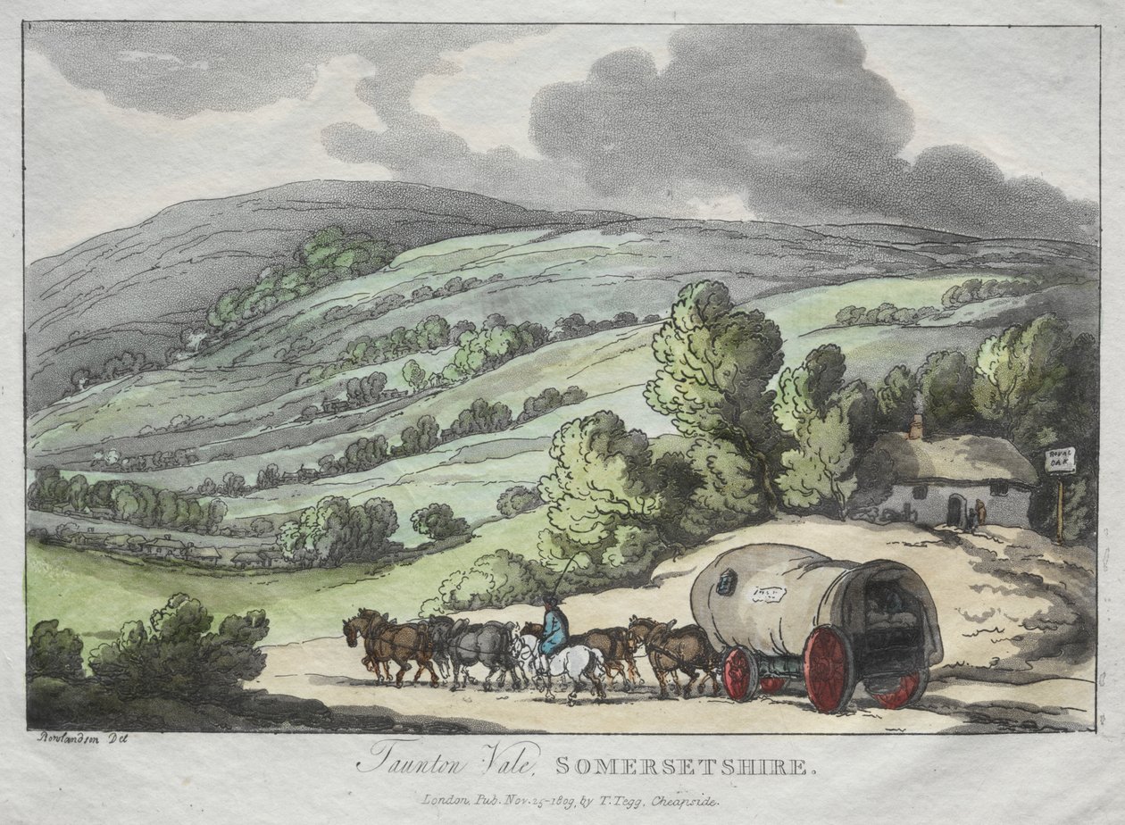 Rowlandsons Skizzen aus der Natur: Taunton Vale, Somersetshire von Thomas Rowlandson