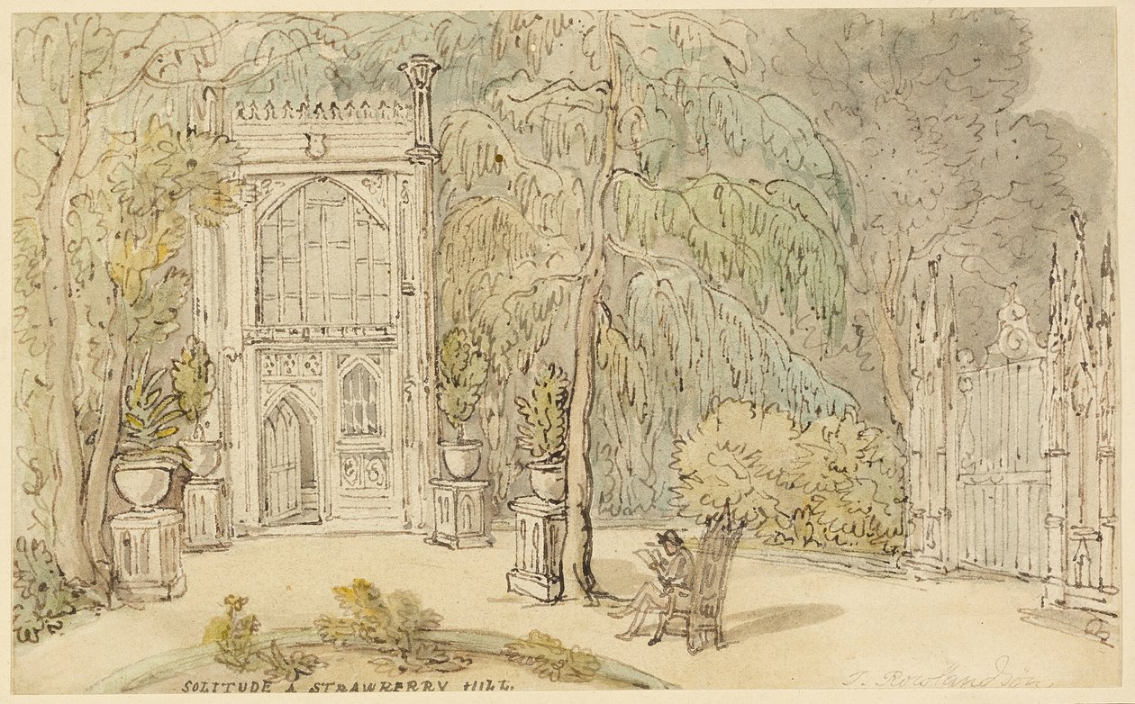 Einsamkeit in Strawberry Hill von Thomas Rowlandson