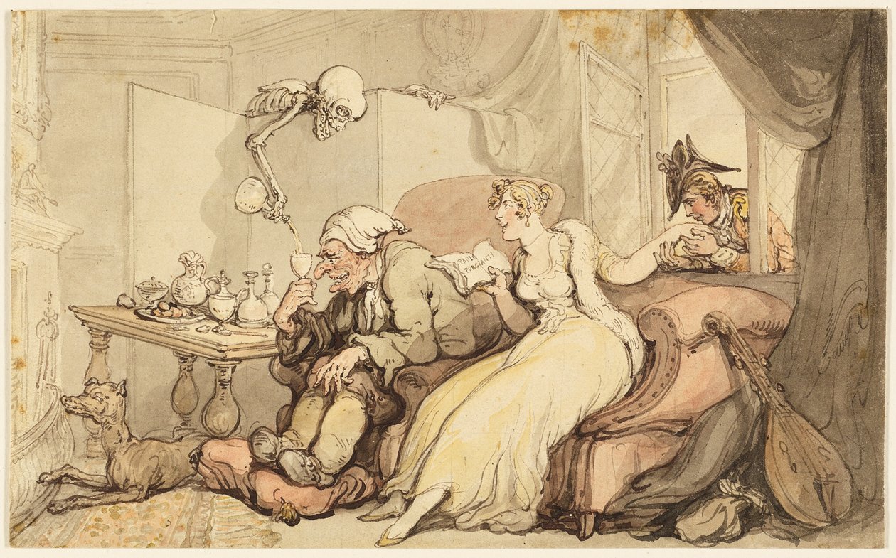 Studie für Die Hochzeitsreise von Thomas Rowlandson