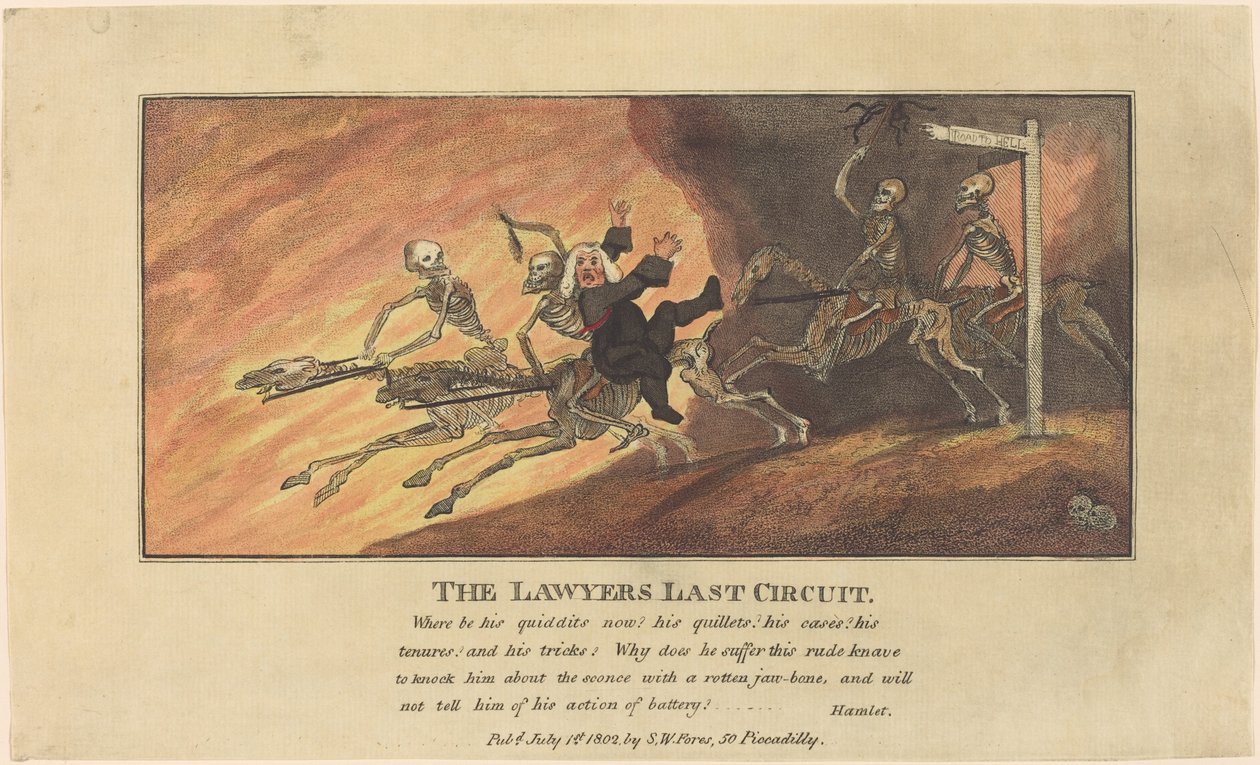 Die letzte Runde des Anwalts von Thomas Rowlandson