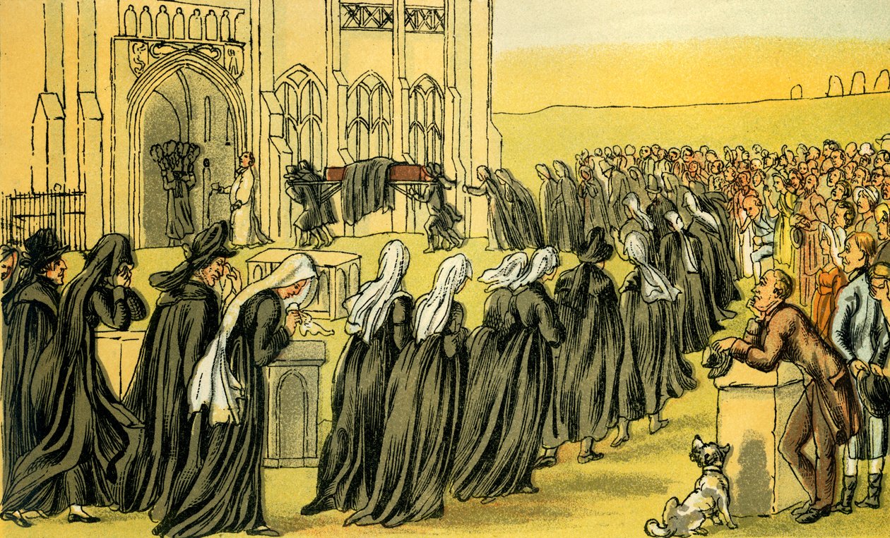 Das Begräbnis von Syntax von Thomas Rowlandson