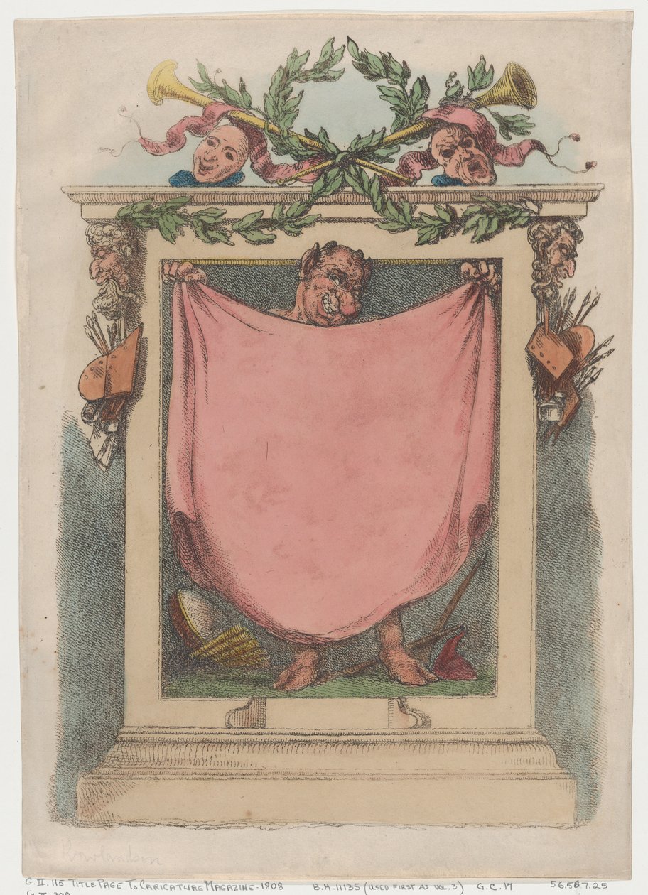 Titelseite, Rowlandsons Karikaturmagazin, 1808 von Thomas Rowlandson