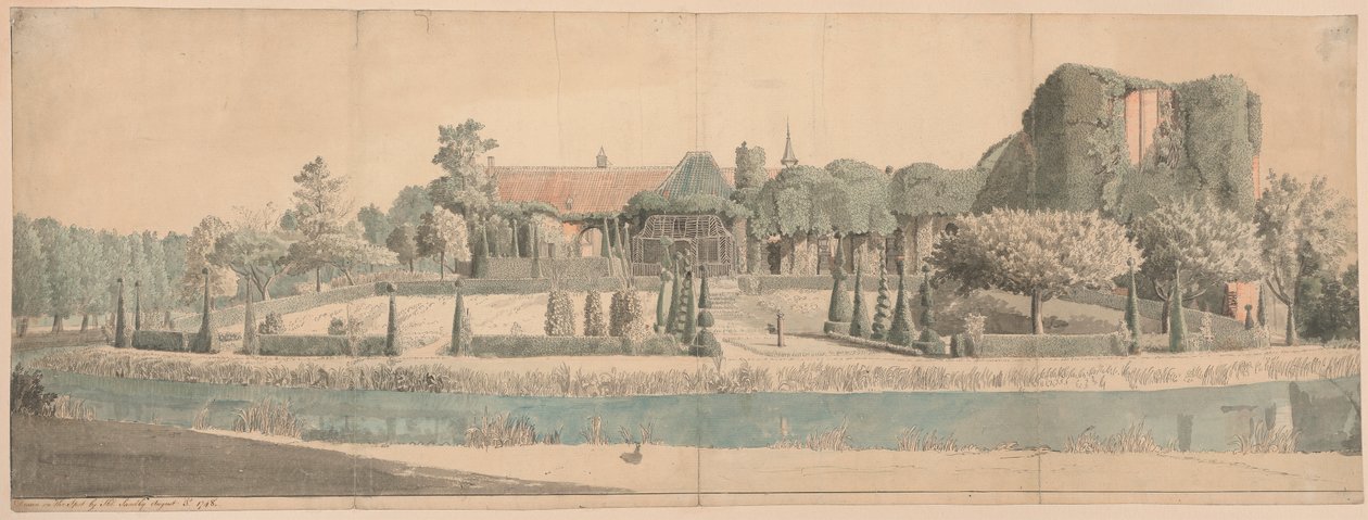 Ansicht eines Gartens von Thomas Sandby