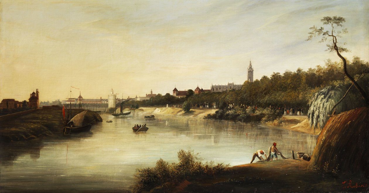 Ansicht einer englischen (?) Stadt von Thomas Sewell Robins