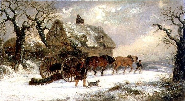 Holztransport - Winter von Thomas Smythe