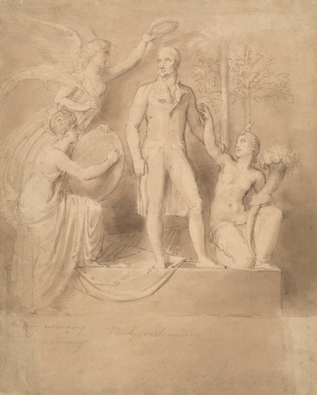 Eine Studie für das Wellington-Denkmal von Thomas Stothard