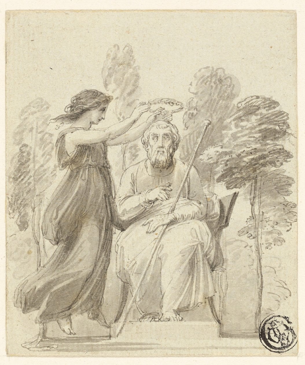Homer krönen von Thomas Stothard