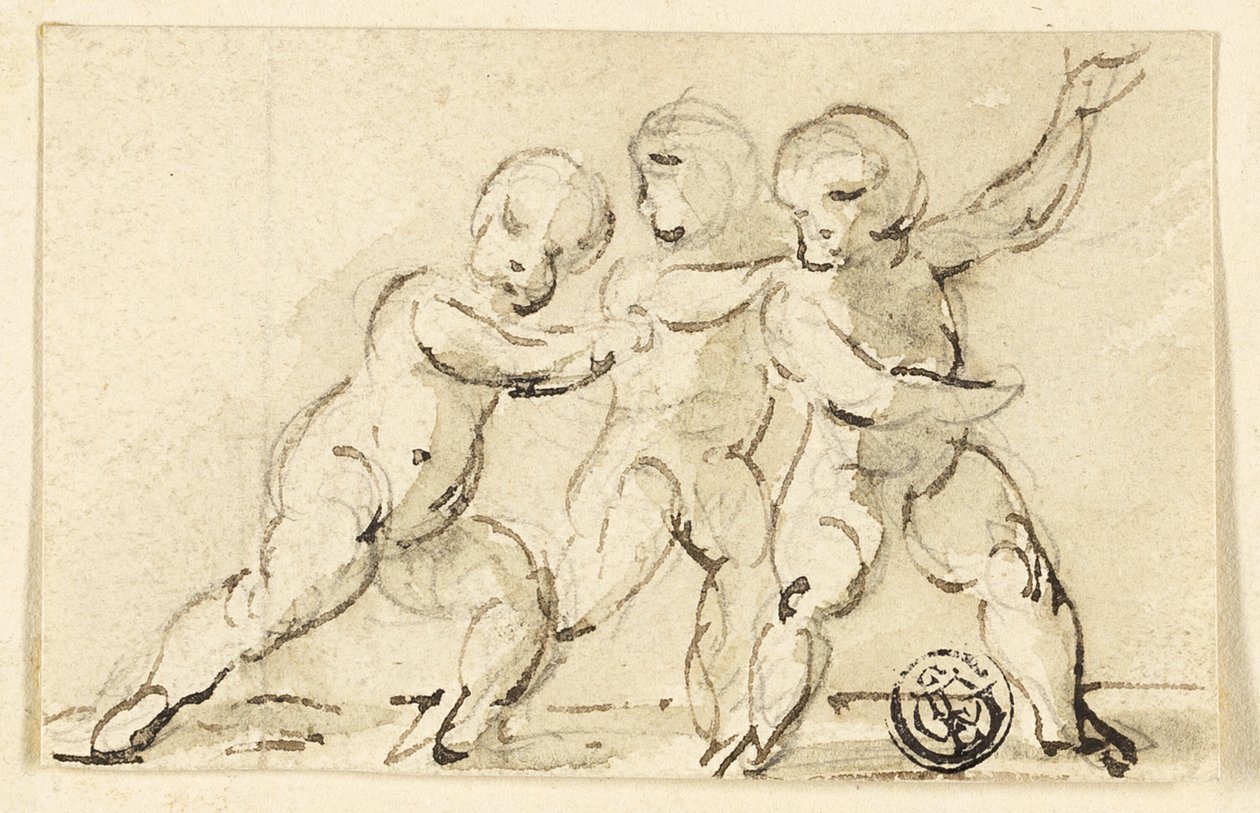 Drei Putti beim Spielen von Thomas Stothard