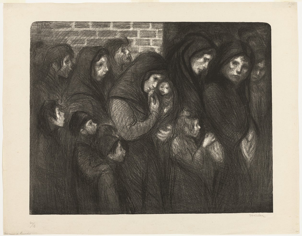 Die Witwen von Courrières von Théophile Alexandre Pierre Steinlen