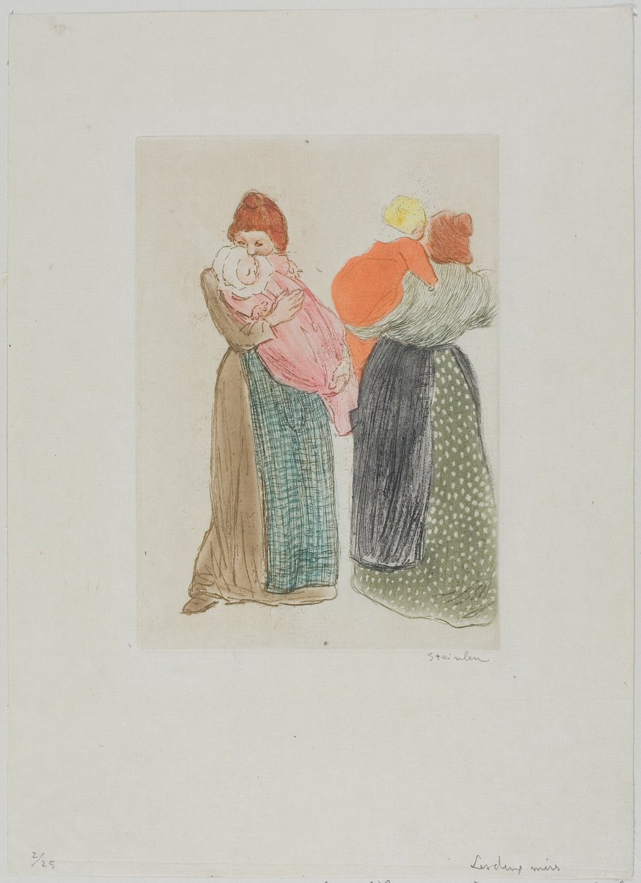 Zwei Mütter von Théophile Alexandre Pierre Steinlen