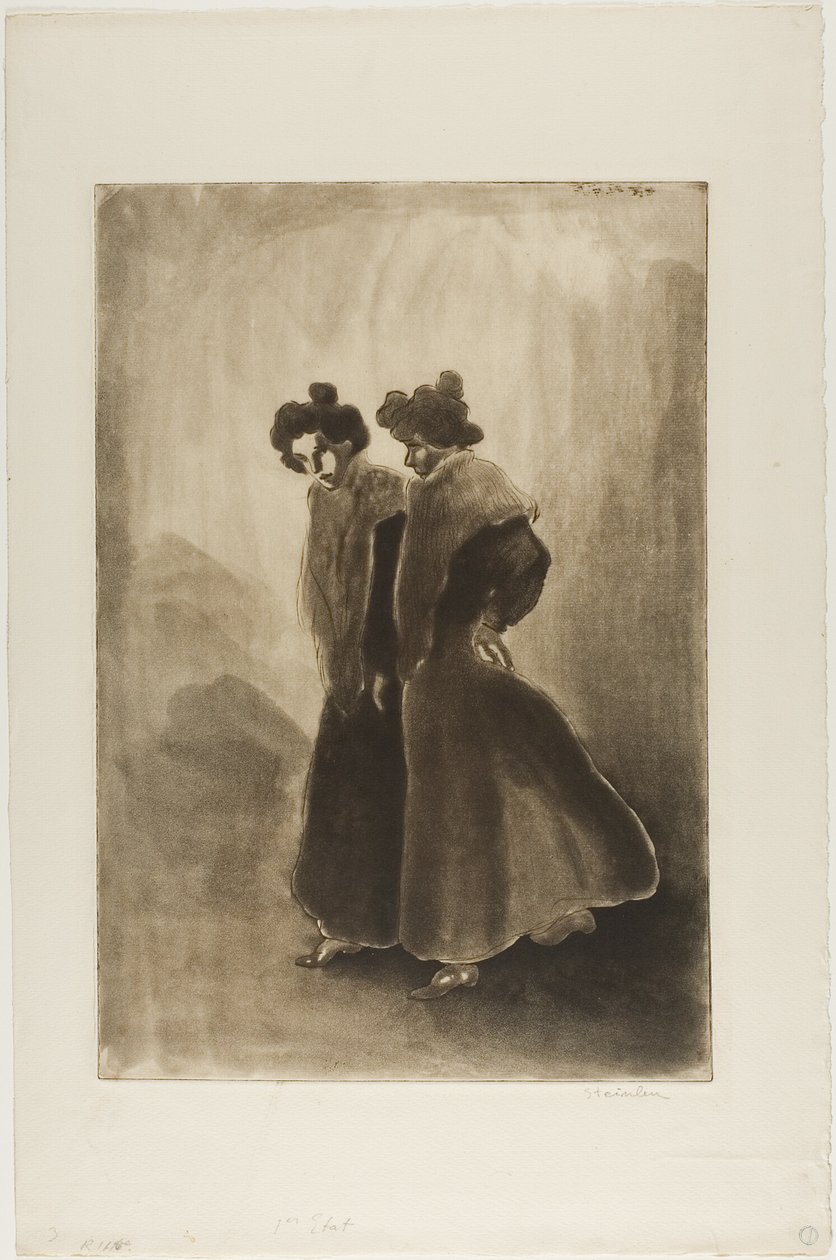Zwei Frauen von Théophile Alexandre Pierre Steinlen