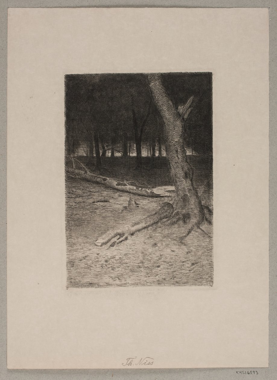 Waldinneres. Abend von Thorvald Niss