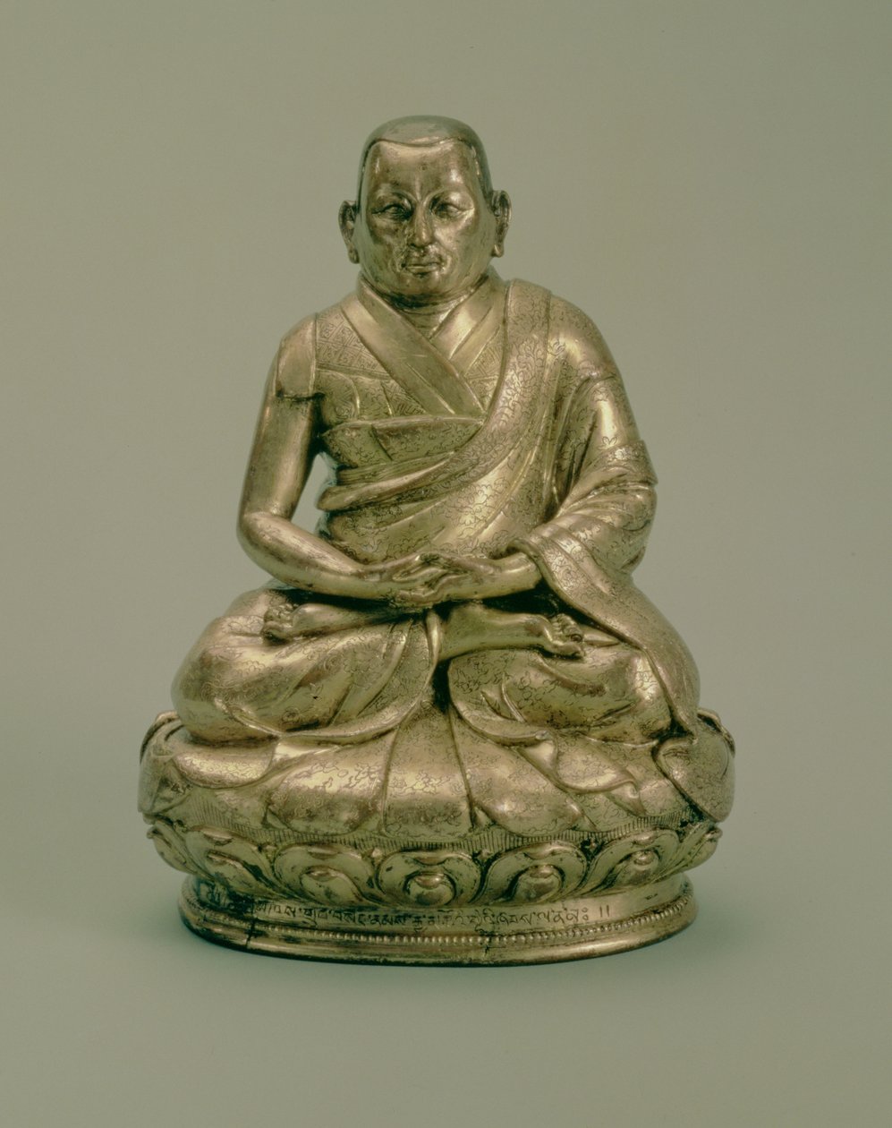 Sonam Gyatso (1543-89), Dritter Dalai Lama, 16.-17. Jahrhundert (vergoldetes Kupfer) von Tibetan School