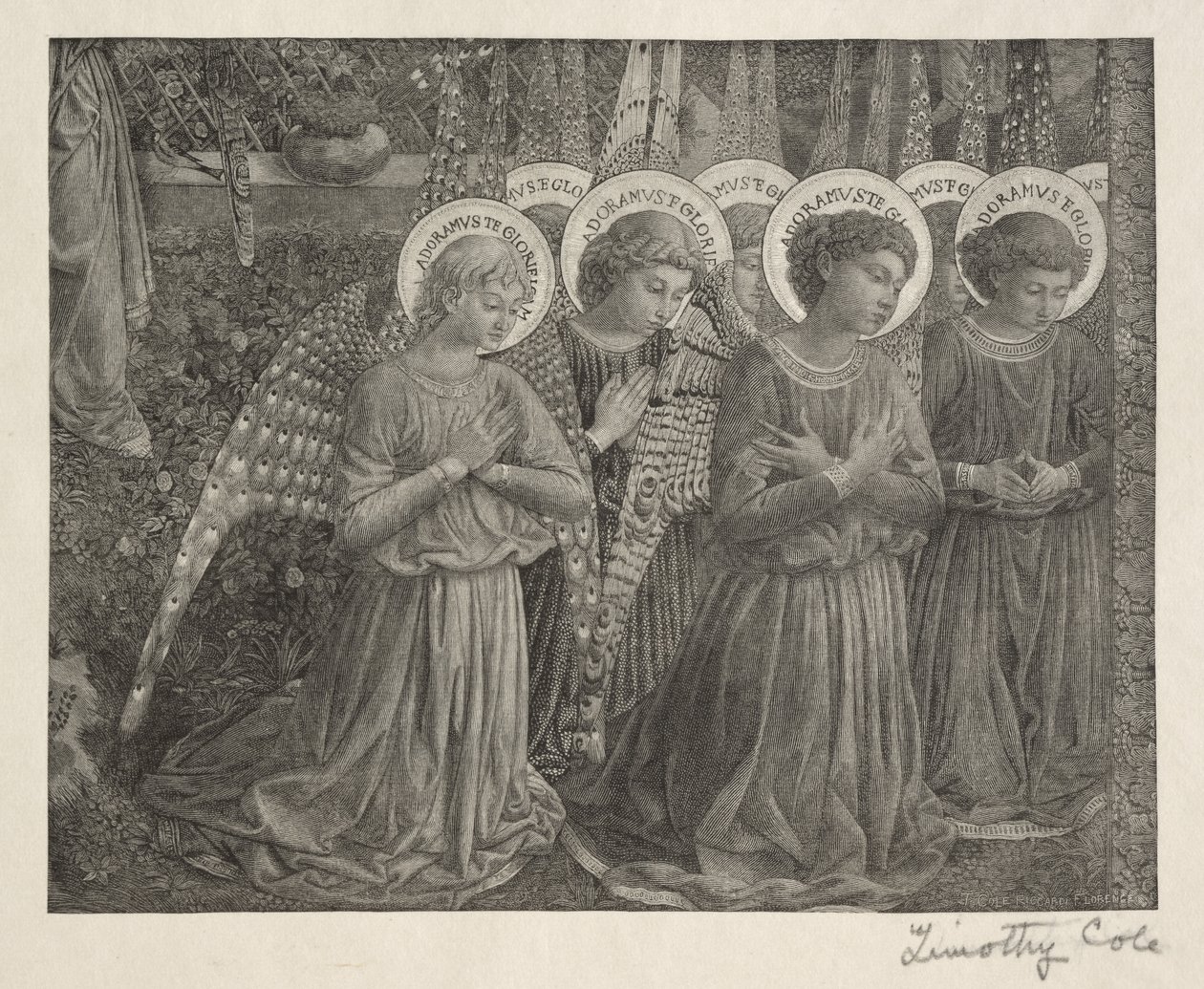 Alte italienische Meister: Gruppe von Engeln, 1888-1892 von Timothy Cole